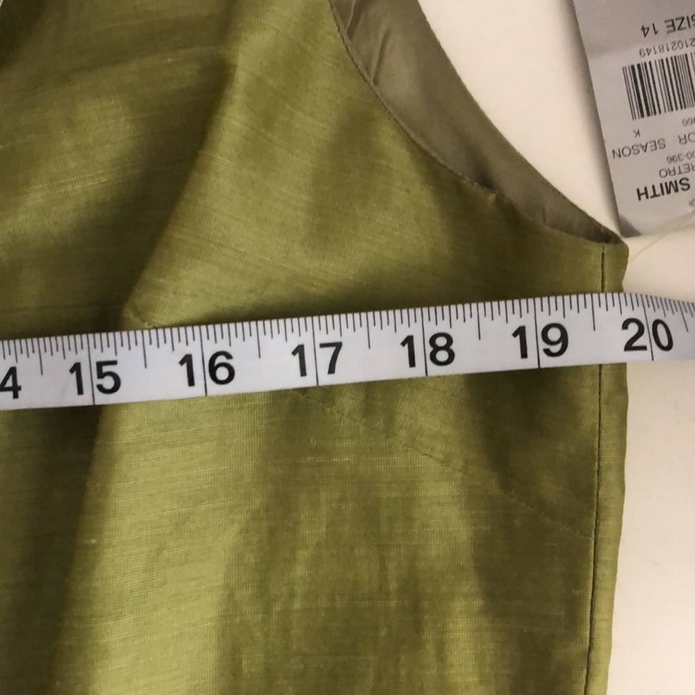 Amanda Smith lime color midi dress size 14 - Picture 5 of 9